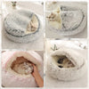 Cat Bed Pet Mattress Warm Soft Plush Pet Bed with Cover Round  Cat Dog  Sleeping Nest Cave for Small Dogs kitten