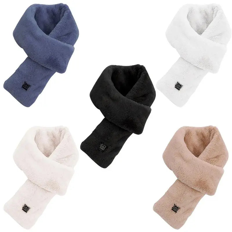 Heating Scarf USB Rechargeable Electric Heated Scarf Soft Three-gear Temperature Control Neck Wrap Warmer for Women Men