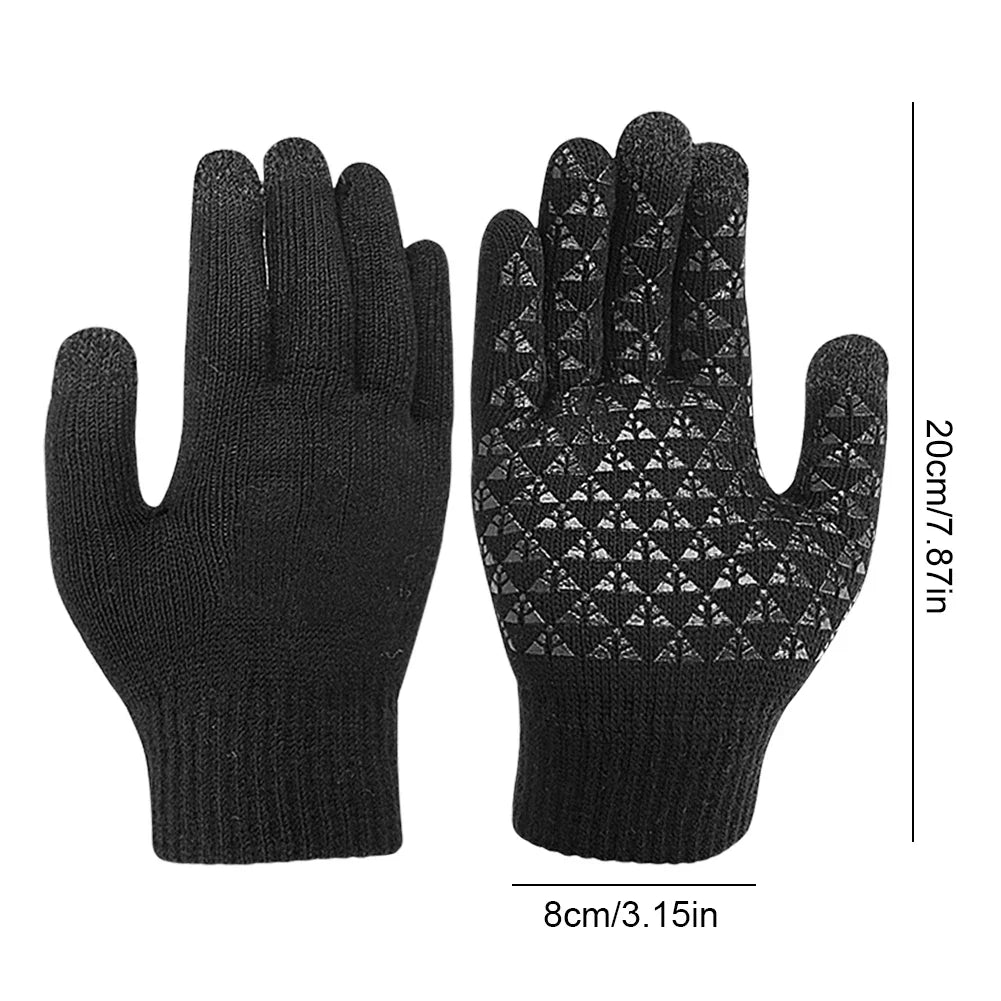 USB Electric Heated Gloves Winter Gloves Thermal Touch Screen Thermal Windproof Warm Knitted Glove Motorcycle Bicycle Gloves