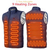 9 Heated Vest Zones Electric Heated Jackets Men Women Sportswear Heated Coat Graphene Heat Coat USB Heating Jacket For Camping