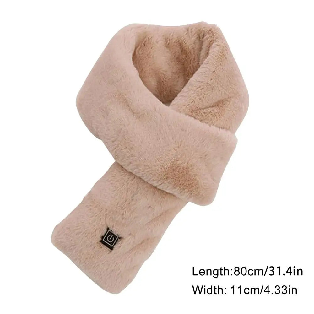 Heating Scarf USB Rechargeable Electric Heated Scarf Soft Three-gear Temperature Control Neck Wrap Warmer for Women Men